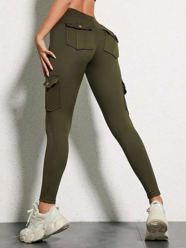 Women's High Waist Phone Pocket Sports Leggings, Tummy Control Butt Lift Leggings, High Waist Skinny Yoga Pants, Yoga Pants, ...