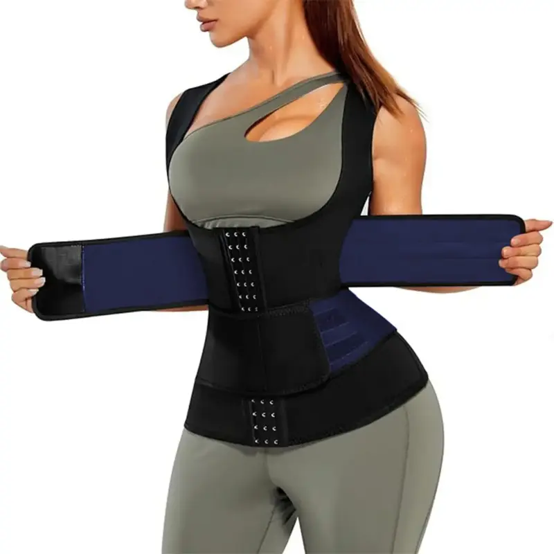 Ladies' sports sauna sweat vest. The abdominal control belt is adjustable. It's a body-shaping vest. A neoprene fitness vest ...