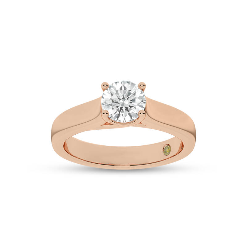 Bold Cross Prong Round Lab Grown Diamond Solitaire Ring | 10K Rose Gold 3 CT. TW.