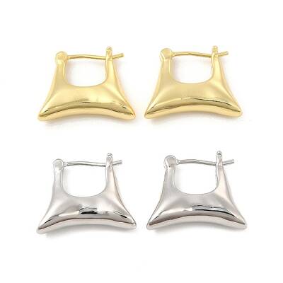Brass Bag Shape Hoop Earrings for Women
