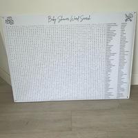 30x40 Giant Baby Shower Themed WordSearch - Ideal Addition to Your Baby Shower