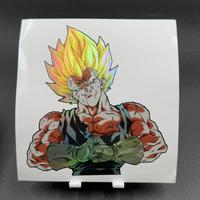 Majin Holographic Sticker - Waterproof Decorative Vinyl Fan, 111mm Width x 125mm Length, Ideal for Laptops, Phones, Windows &...