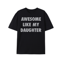 Mens Awesome Like My Daughter Tshirt Funny Fathers Day Awesome Dad Graphic Tee Men's T-Shirt Humor Shirts, Made in USA