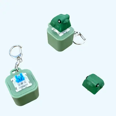 Frog Keychain with Realistic Croak Sound Rechargeable LED Light Color Change Fun Stress Relief Toy for Focus Relaxation & Anx...