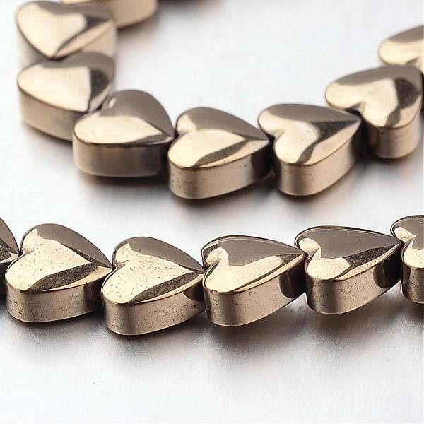 Electroplate Non-magnetic Synthetic Hematite Bead Strands