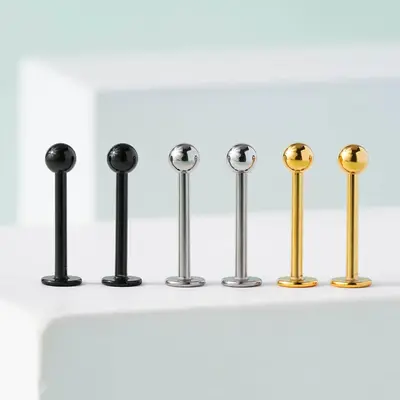 6PCS Ball Lip Ring Set - 10mm