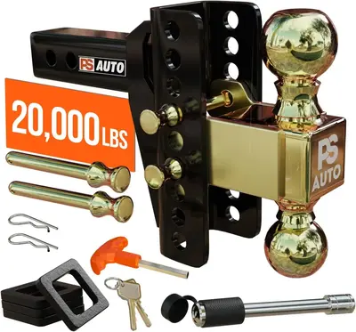PSAUTO, Adjustable Drawbar Trailer Hitch 20,000 lbs, 2\