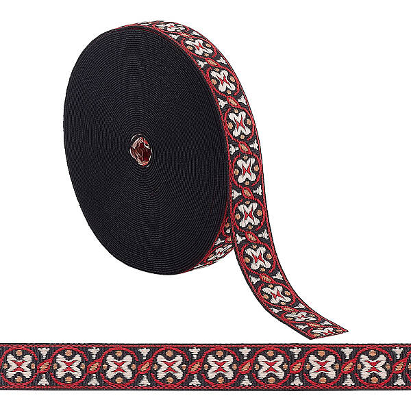 10 Yards Ethnic Style Embroidery Flat Polyester Rubber Cord/Band