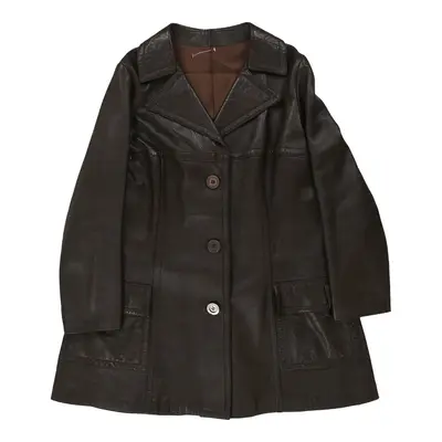 Leonard Leather Jacket - Large Brown Leather