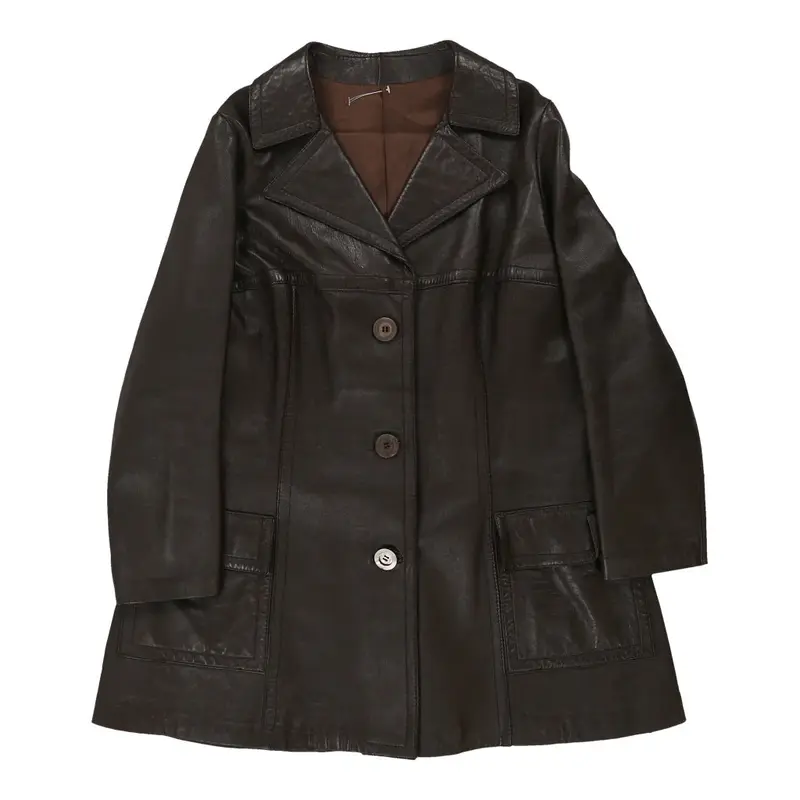 Leonard Leather Jacket - Large Brown Leather