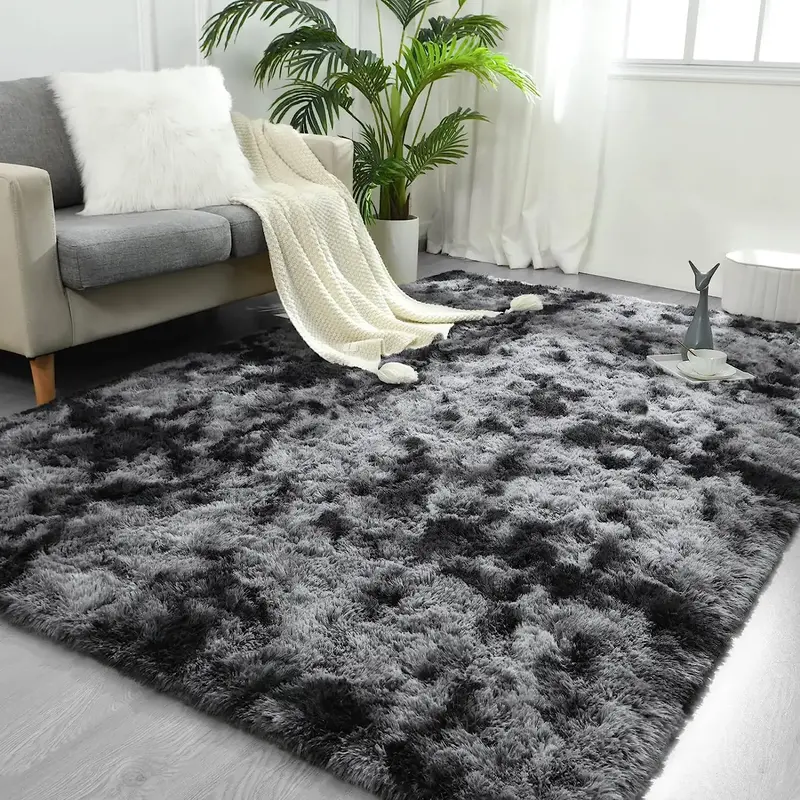 Non-slip Soft Plush Carpet, Modern Tie-dye Area Rug, Chill Room Accessories Cozy Rugs for Living Room, Decorative Mat for Hom...