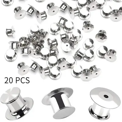 Metal Pin, 20pcs/set Metal Pin Backs Locking Pin Keepers, Simple Metal Pin, DIY Sewing Supplies for Home & Office