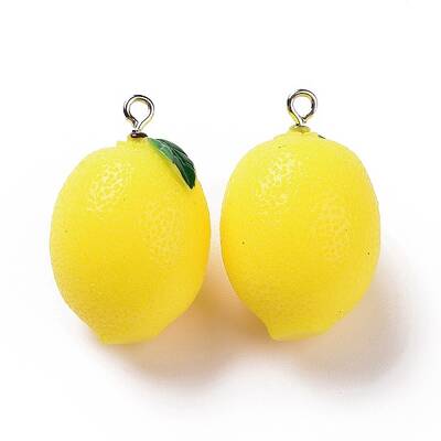 Opaque Resin Fruit Pendants