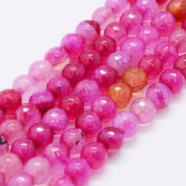 Faceted Natural Agate Beads Strands