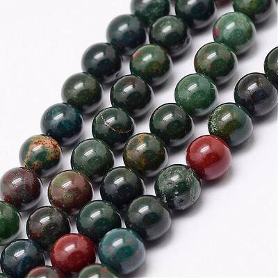 Natural Indian Bloodstone Beads Strands