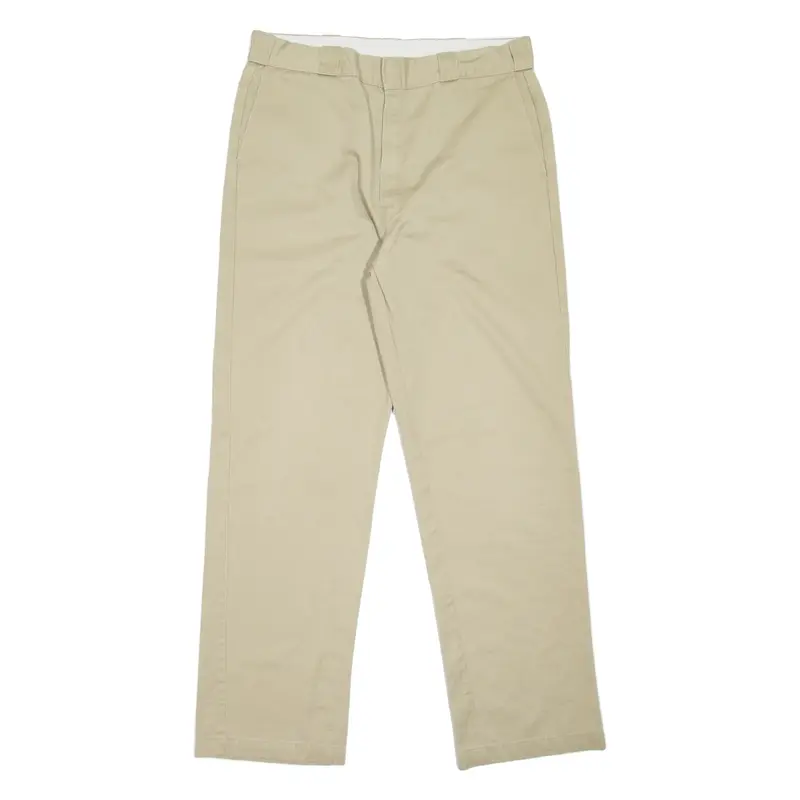 DICKIES Workwear Mens Trousers Beige Regular Straight W35 L33