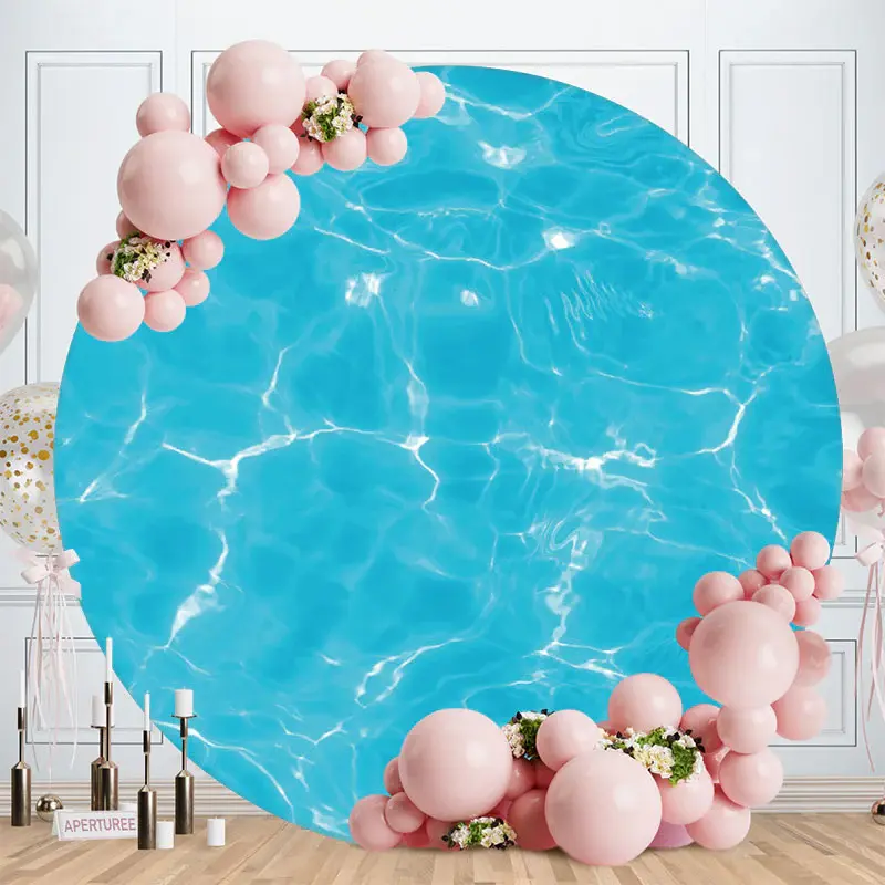 Aperturee Pink Balloons Round 18Th Birthday Backdrop | Birthday Backdrop Ideas | Custom Circle Backdrop Birthday | Diy Circle...