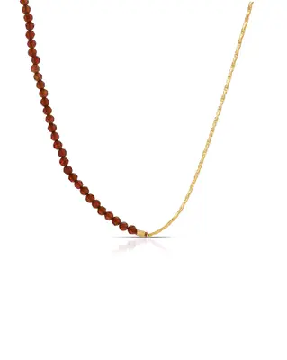 Assunta Gemstone Necklace | Metal Color: Gold | Gemstone: Garnet