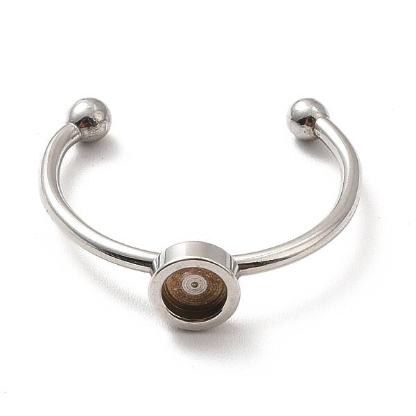 Non-Tarnish 304 Stainless Steel Cuff Ring Findings