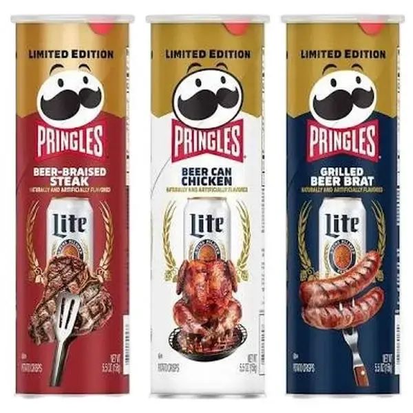 Limited Edition Pringles x Miller Lite Backyard BBQ Banger Bundle – Beer. Meat. Crunch. 3 count (5.5oz each) Crunchy Sweet ...