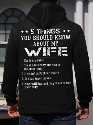 Men's Letter Print Pocket Drawstring Hoodie, Regular Fit Casual Longsleeves Hooded Sweatshirt, Drippy Outfits, Going Out Outf...