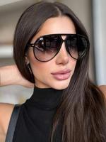 Women's Ombre Tinted Lens Sunglasses, Trendy Casual Full Rim Sunglasses for Everyday Use, Fashion Accessories for Outdoor Act...