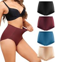 LEVAO Women Seamless Underwear High Waisted Tummy Control Panties No Show Shapewear Briefs 4 Pack S-XXL