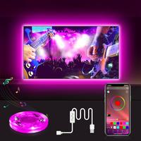 LED Lights for TV Led Backlight RGB Led Strip Lights USB TV Lights Behind 32or43in TV  APP Control Music Sync TV Led Lights