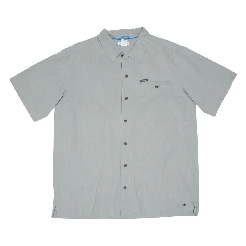 COLUMBIA Mens Plain Shirt Grey L