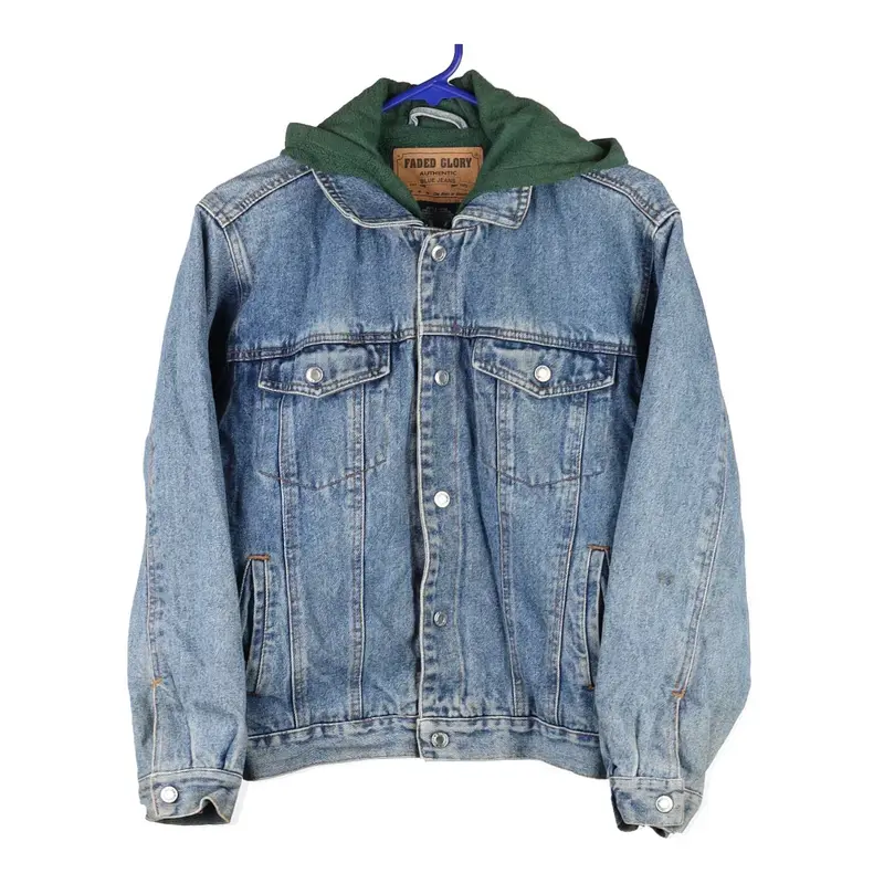 Age 12-13 Faded Glory Denim Jacket - Large Blue Cotton