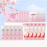 Sakura Skin Care Kit, 20pcs/set Moisturizing Facial Mask & Lip Mask & Mud Mask & Facial Scrub, Moisturize & Hydrate Skin, Hyd...