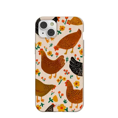 Seashell Chicken Garden iPhone 14 Plus Case