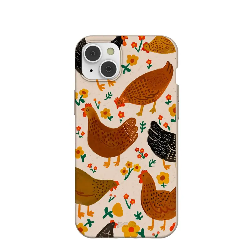 Seashell Chicken Garden iPhone 14 Plus Case