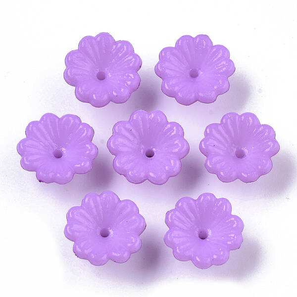 Opaque AS Plastic Bead Caps