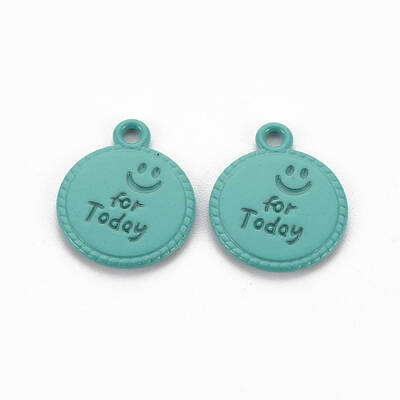 Spray Painted Alloy Pendants