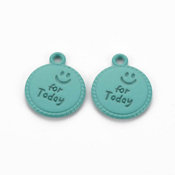 Spray Painted Alloy Pendants
