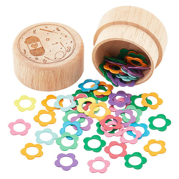 60Pcs Alloy Knitting Stitch Marker Rings
