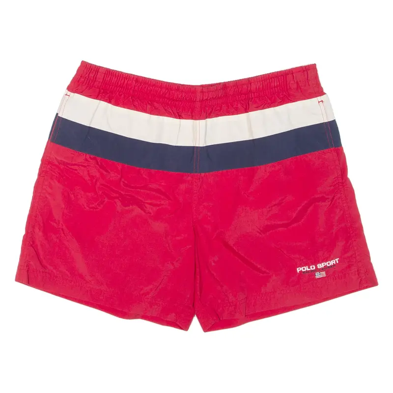 POLO SPORT RALPH LAUREN Mesh Lining Mens Swimming Shorts Red M W36