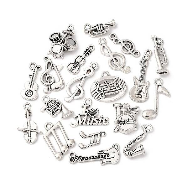 20Pcs 20 Styles Tibetan Style Alloy Pendants Set