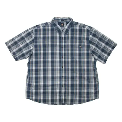DICKIES Relaxed Fit Mens Shirt Blue Plaid 2XL