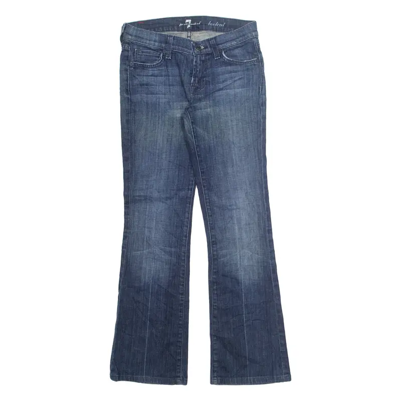 7 FOR ALL MANKIND Womens Jeans Blue Regular Bootcut Stone Wash W26 L28