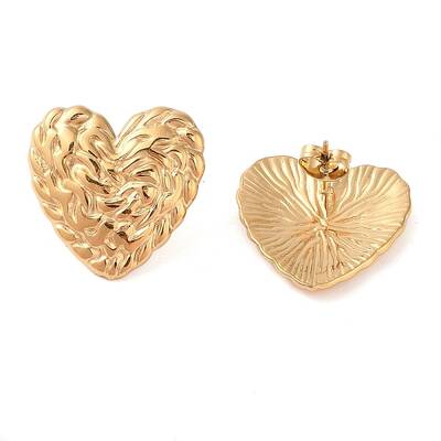 Ion Plating(IP) 304 Stainless Steel Stud Earrings for Women