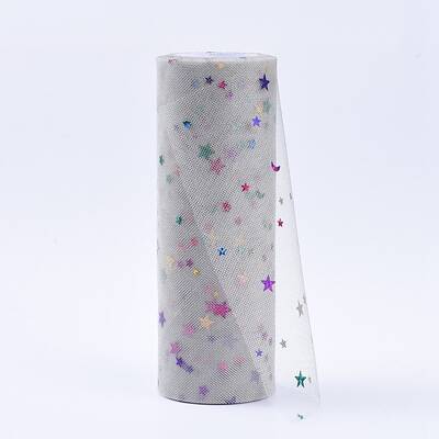 Star Sequin Deco Mesh Ribbons