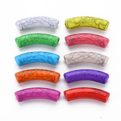 Opaque Crackle Acrylic Beads