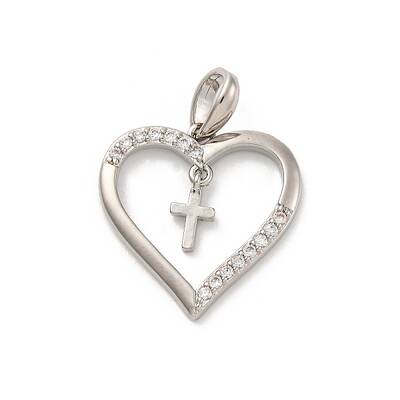 Brass Micro Pave Cubic Zirconia Pendants