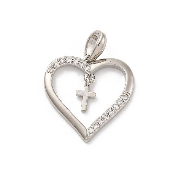 Brass Micro Pave Cubic Zirconia Pendants