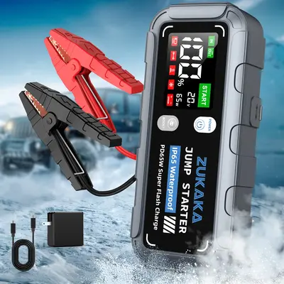 New ZUKAKA 10000A Car Jumper Starter (ALL Gas, 12.0L Diesel) Starter Battery Starter Car Battery Jumper Power Supply with LED...