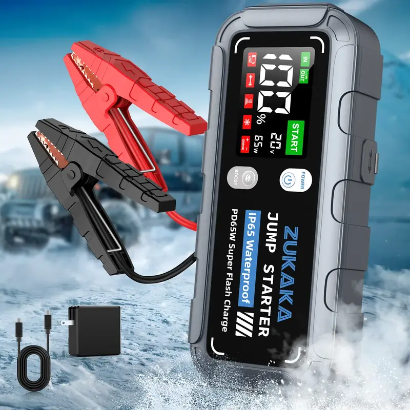 New ZUKAKA 10000A Car Jumper Starter (ALL Gas, 12.0L Diesel) Starter Battery Starter Car Battery Jumper Power Supply with LED...