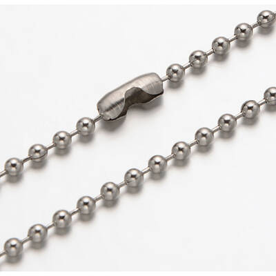 Non-Tarnish 304 Stainless Steel Ball Chain Necklace