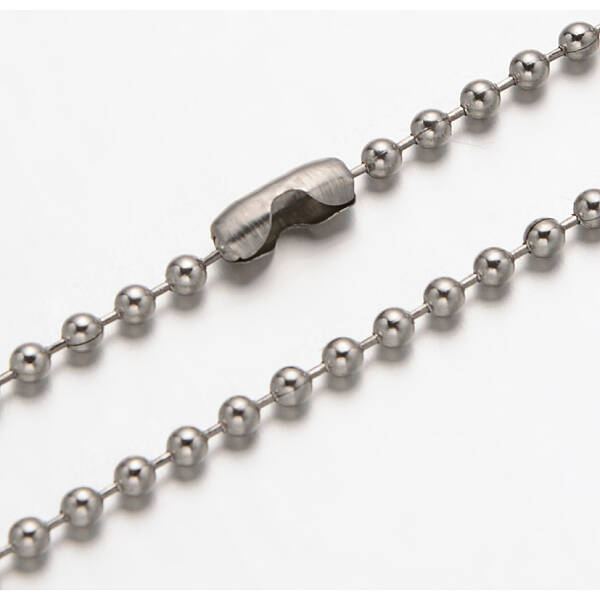 Non-Tarnish 304 Stainless Steel Ball Chain Necklace